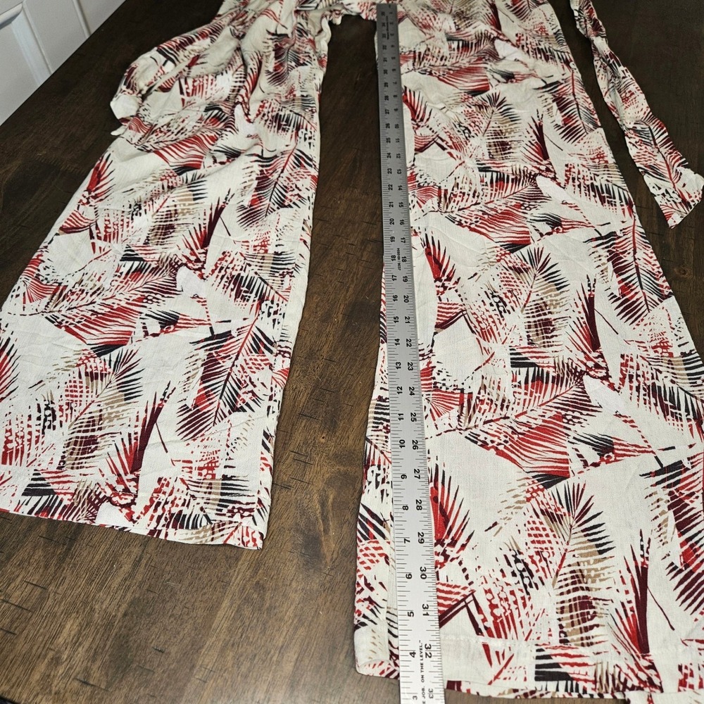 Rewash Brand Wide Leg High Waist Linen Pants Boho Beach Vacation NWOT Med - Picture 7 of 9